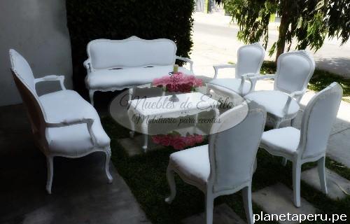 Alquiler salas luis xv, salas de estilo, salas vintage, muebles de ...