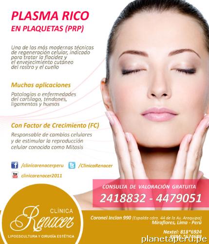 Plasma rico en plaquetas - Clínica renacer en Miraflores