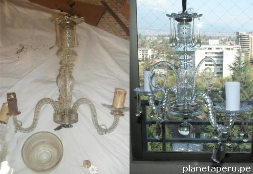 Arañas de cristal restauramos con repuestos originales a domicilio en