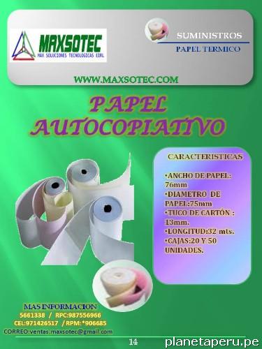 APLI 13328- Pack De 10 Rollos De Papel Autocopiativo, Blanco, 75 X