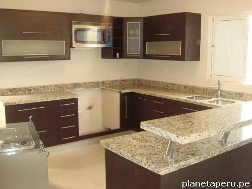 Muebles de cocina con tablero de granito mármol cuarzo en Lima Capital