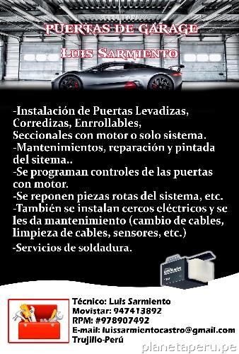 Instalación y Mantenimiento de Portones Levadizos, Enrrollables, Seccionales, Corredizos Cercos Elec