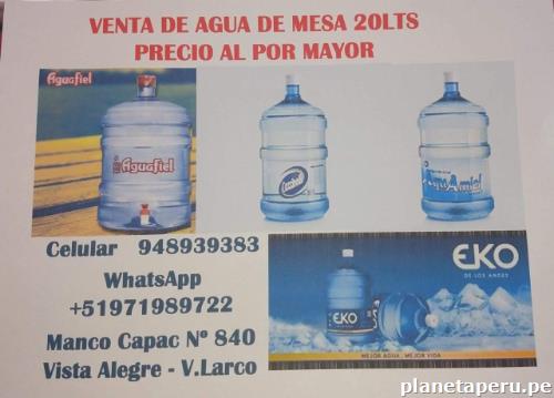 Bidones de agua Fiel - Distribución - Distribuidora Cristal